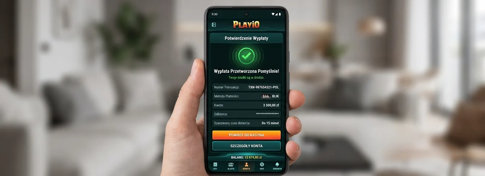 Procedura wypłaty wygranych w PlayiO